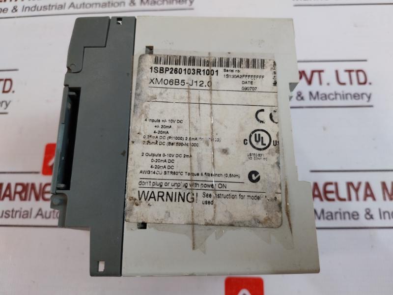 Abb Xm06B5-j12.0 Extension I/O Module, 4/2 Inputs/Output Analog