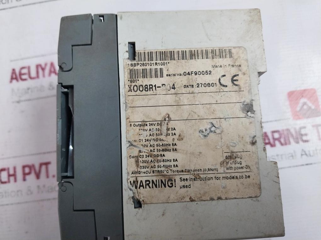 Abb Xo08r1 8 Relay Extension Output Module Xoo8r1-b04 120vac 50-60hz 2a