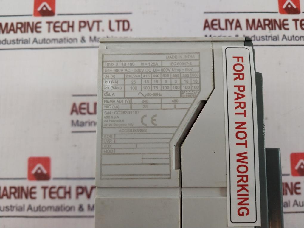 ABB XT1B 160 Three-pole Circuit Breaker IEC60947-2