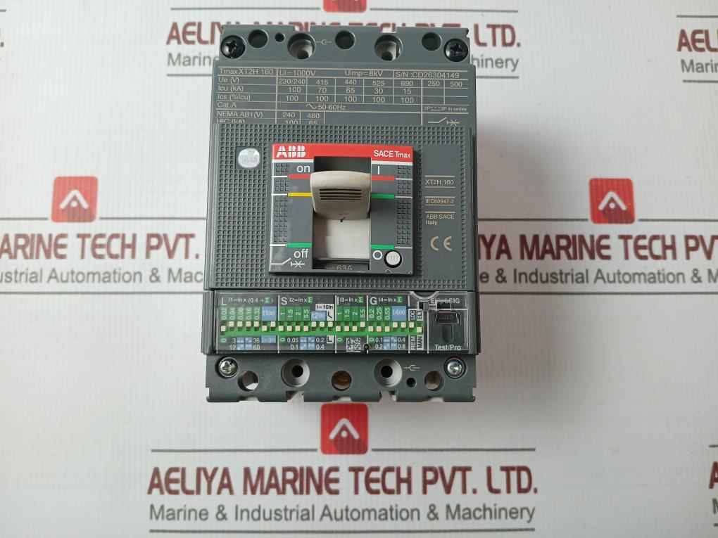 Abb Xt2H 160 Sace Tmax Xt2H 160 Industrial Fixed Front Terminals Circuit  Breaker