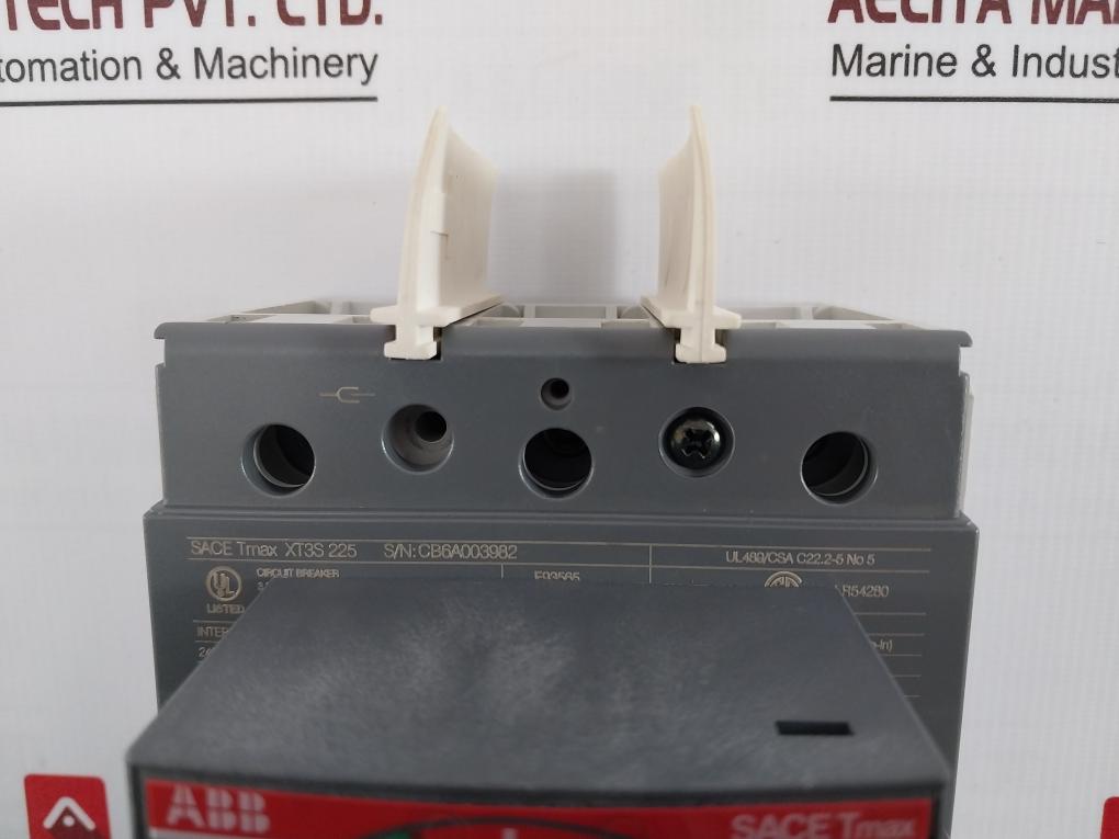 Abb Xt3S 225 Sace Tmax Circuit Breaker 2250A 800V 50-60Hz 8Kv Ra5580827