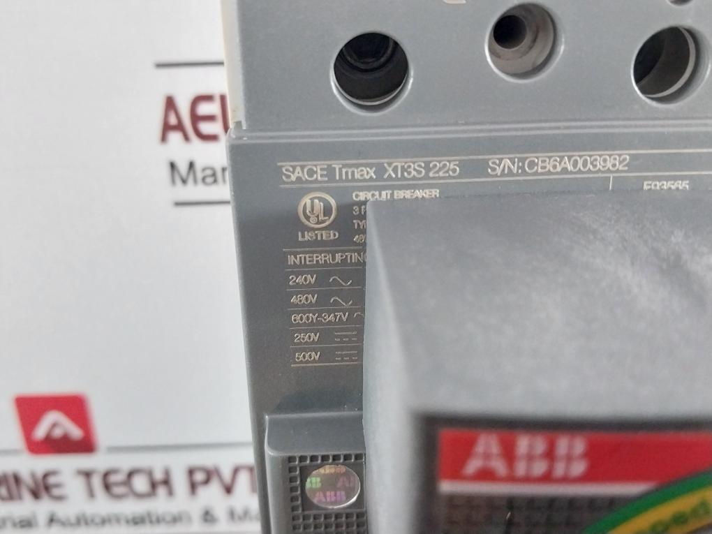 Abb Xt3S 225 Sace Tmax Circuit Breaker 2250A 800V 50-60Hz 8Kv Ra5580827