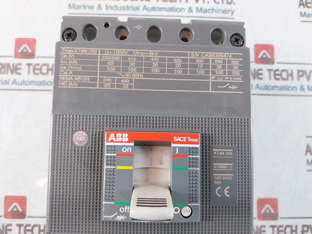 Abb Xt4n 250 Moulded Case Circuit Breaker
