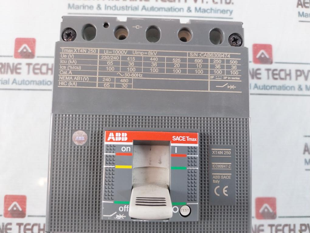 Abb Xt4N 250 Moulded Case Circuit Breaker