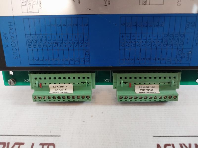 Abb Zb-03 Zener Barrier Control Board 3Hne 00094-1 94V-0 250V 01Atex446 209/294 Ohm