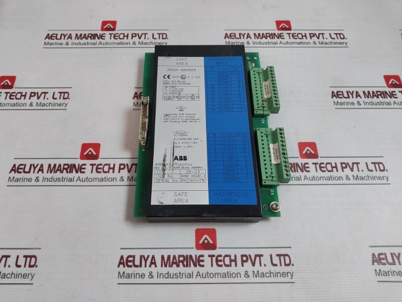 Abb Zb-03 Zener Barrier Control Board 3Hne 05281-1 250V 0.4/0.7W 105/121Ma