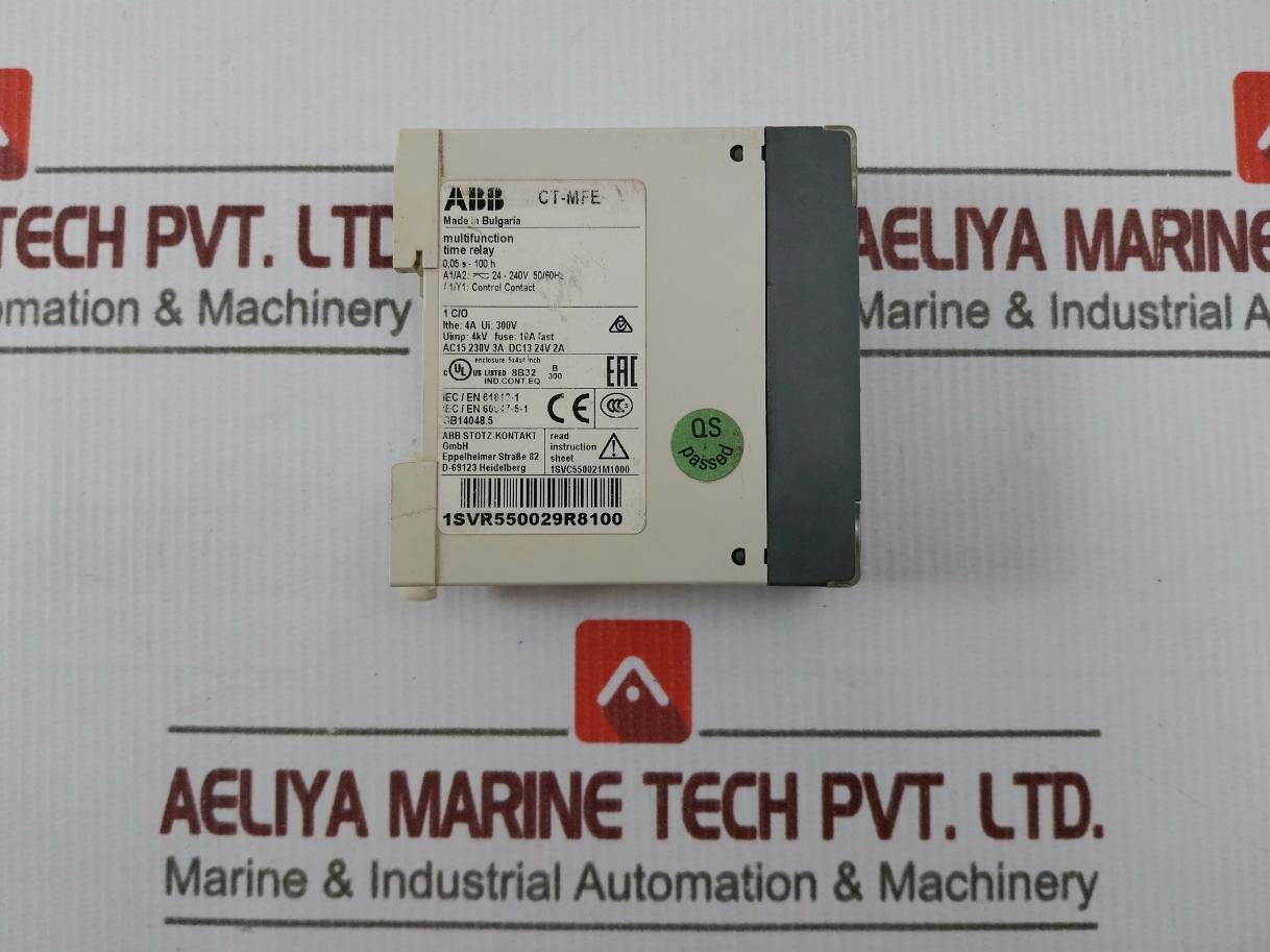 Abb 1Svr550029R8100 Ct-mfe Multifunctional Time Relay 1S To 100H