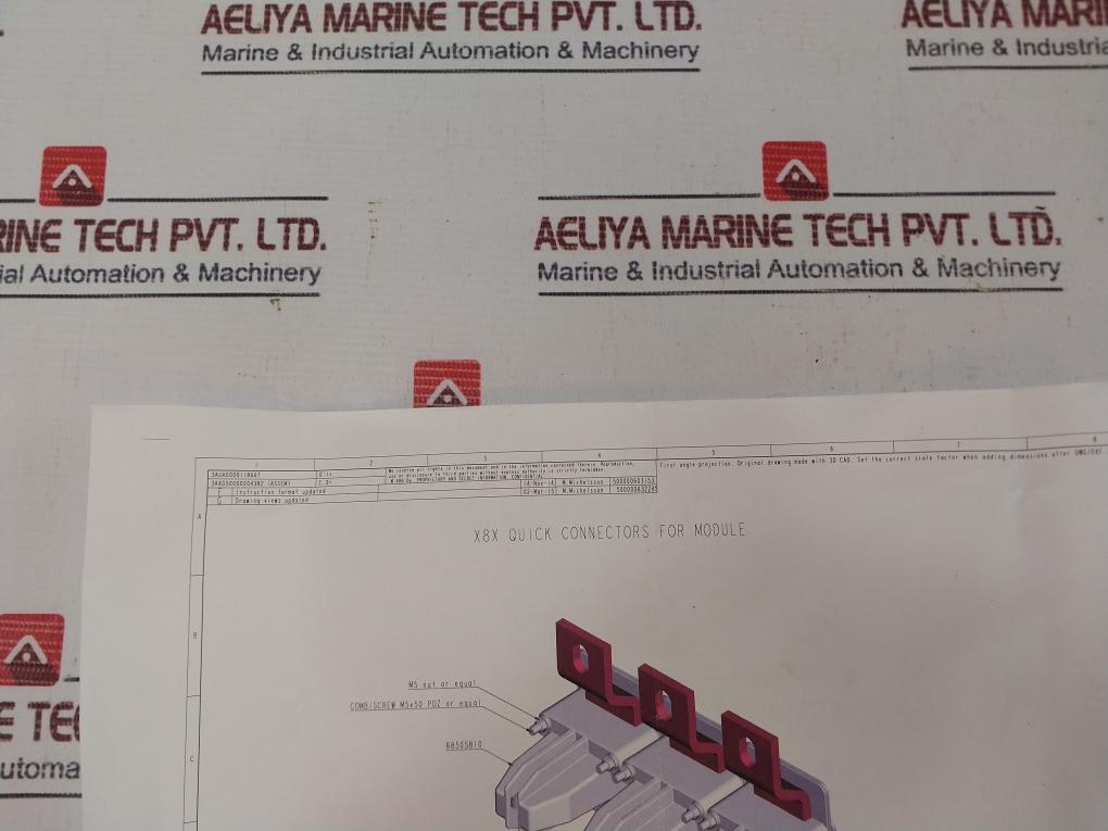 Abb 3aua0000119227 X8x Quick Connectors Sub-assembly Kit 3aua0000114792 A9140-26