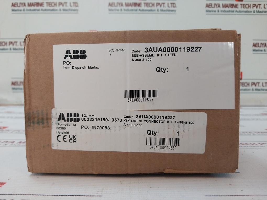 Abb 3aua0000119227 X8x Quick Connectors Sub-assembly Kit 3aua0000114792 A9140-26