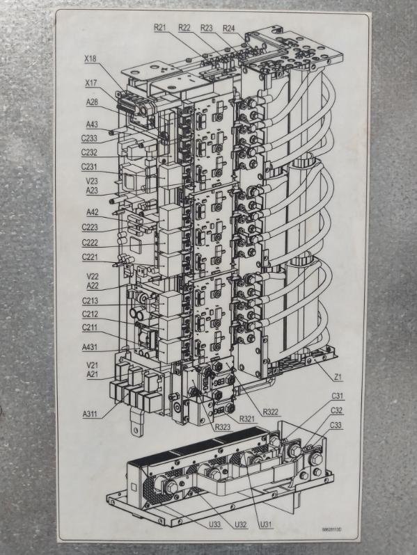 Abb 68606039 Inverter Drive Module Acs800-104Lc-0700-7+E205+Q950 709-976 Vdc