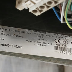 Abb Acs800-104-0440-7+E205 Inverter Drive 64650327 Ip00 709–976 Vdc 458 A