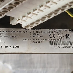 Abb Acs800-104-0440-7+E205 Inverter Drive Module 64650327 380-690V Ac 816 A