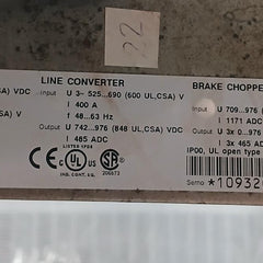 Abb Acs800-104-0580-7+E205+V991 Inverter Drive Module 709–976 Vdc 583 A Ip00