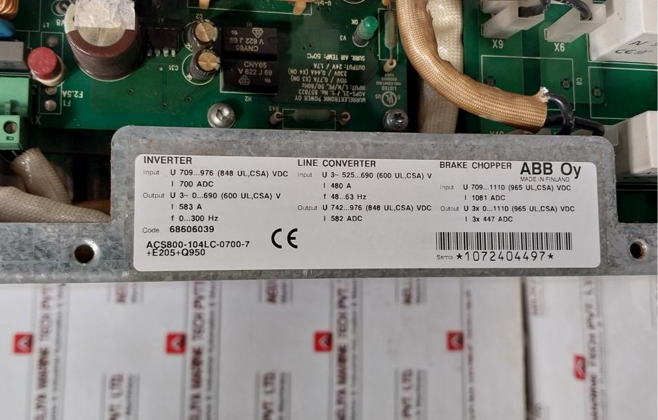 Abb Acs800-104Lc-0700-7+E205+Q950 Inverter Unit 68606039 Apow-01C, Aint-14C