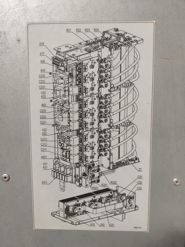 Abb Acs800-104Lc-0700-7+E205+Q950 Inverter Unit Apow-01C, Aint-14C, Agps21C
