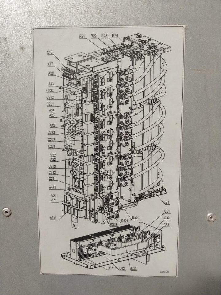 Abb Acs800-104Lc-0700-7+E205+Q950 Inverter Unit Apow-01C, Aint-14C, Agps21C