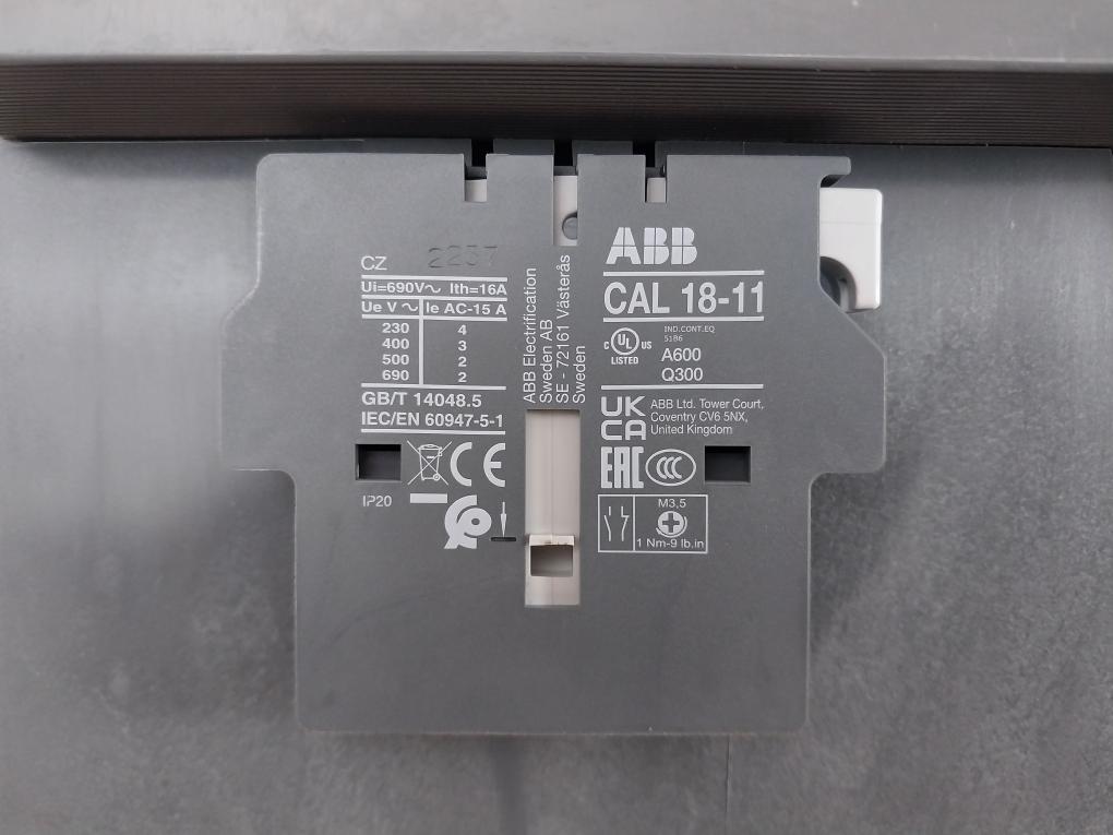 Abb Af750-30-22 Contactor W/ Pre-mounted Auxiliary Contact E36588 250-600V