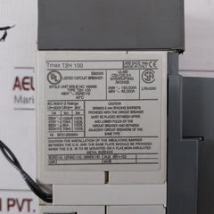 Abb Tmax T2H 100 3 Pole Circuit Breaker 480V- 50/60Hz Bf31262884