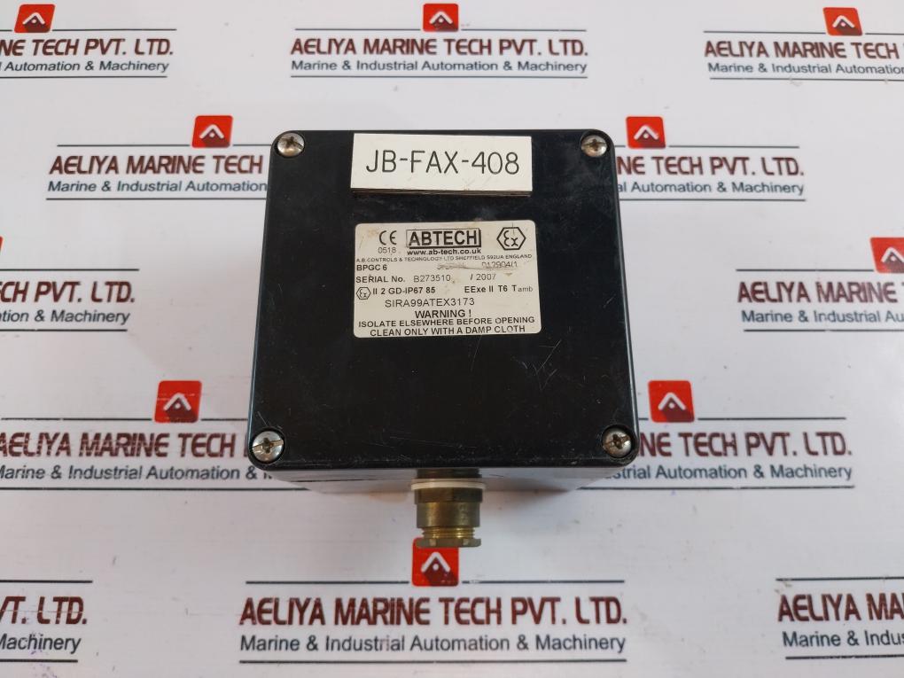 Abtech Bpgc 6 Electrical Enclosure Sira99Atex3173