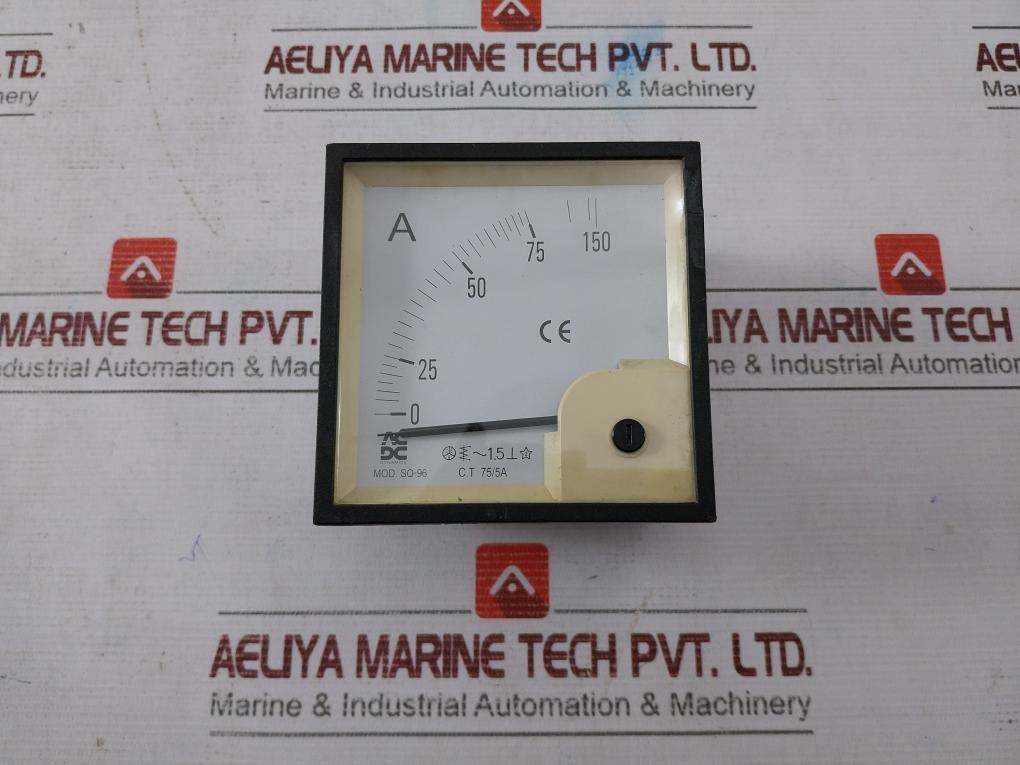 Ac/Dc Dynamics Sq-96 Ammeter 0-75/150A 75/5A ~1.5