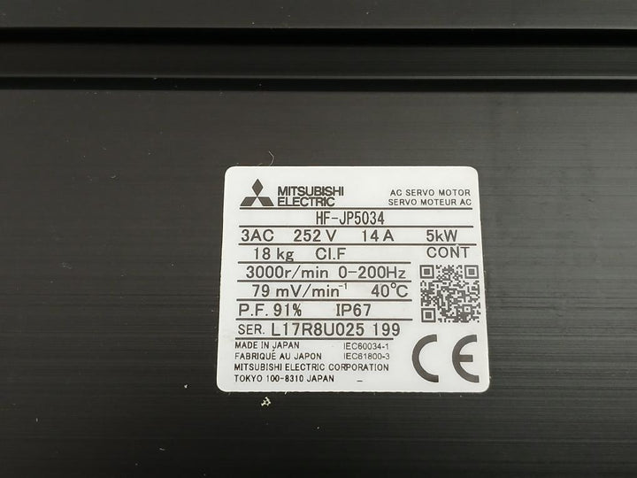 Ac Servo Motor Hf-jp5034 Mitsubishi 3Ac 250 V 14 A 5Kw