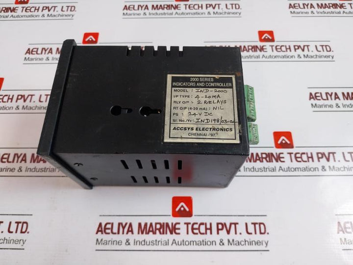 Accsys Ind-2000 Indicator and Controller,2 Relays,24vdc