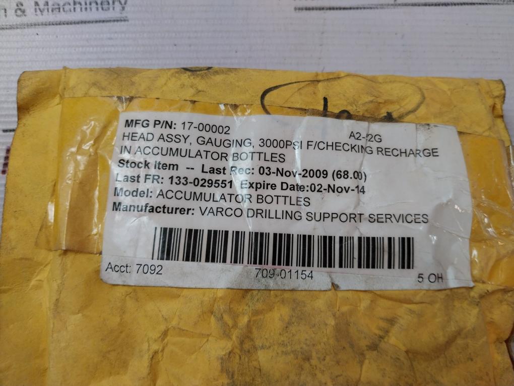 Accumulators ANSI-B40.1 Pressure Gauge 0-3000 PSI 17-00002