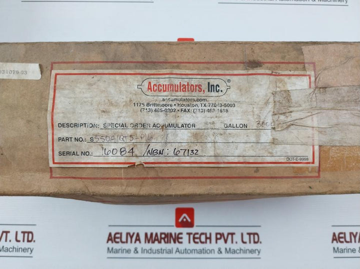 Accumulators S550A1Qt5-p16 1 Quart Accumulator 1931079-03