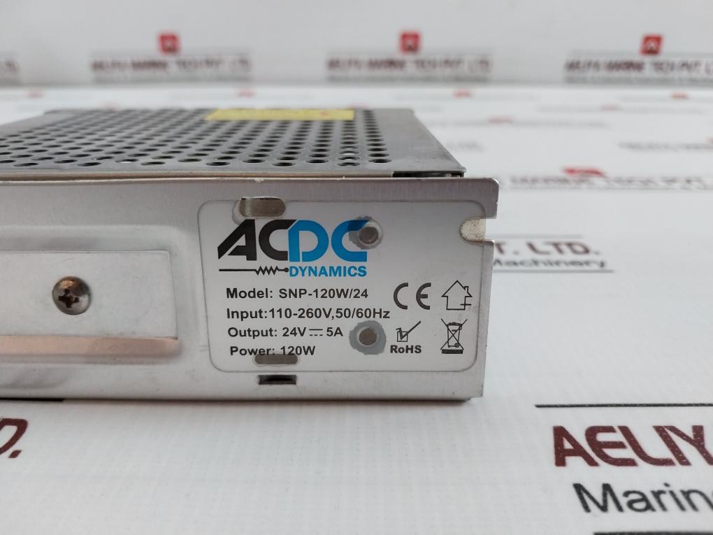 Acdc Dynamics Snp-120W/24 Regulated Power Supply 110-260V, 50/60Hz 24V---5A