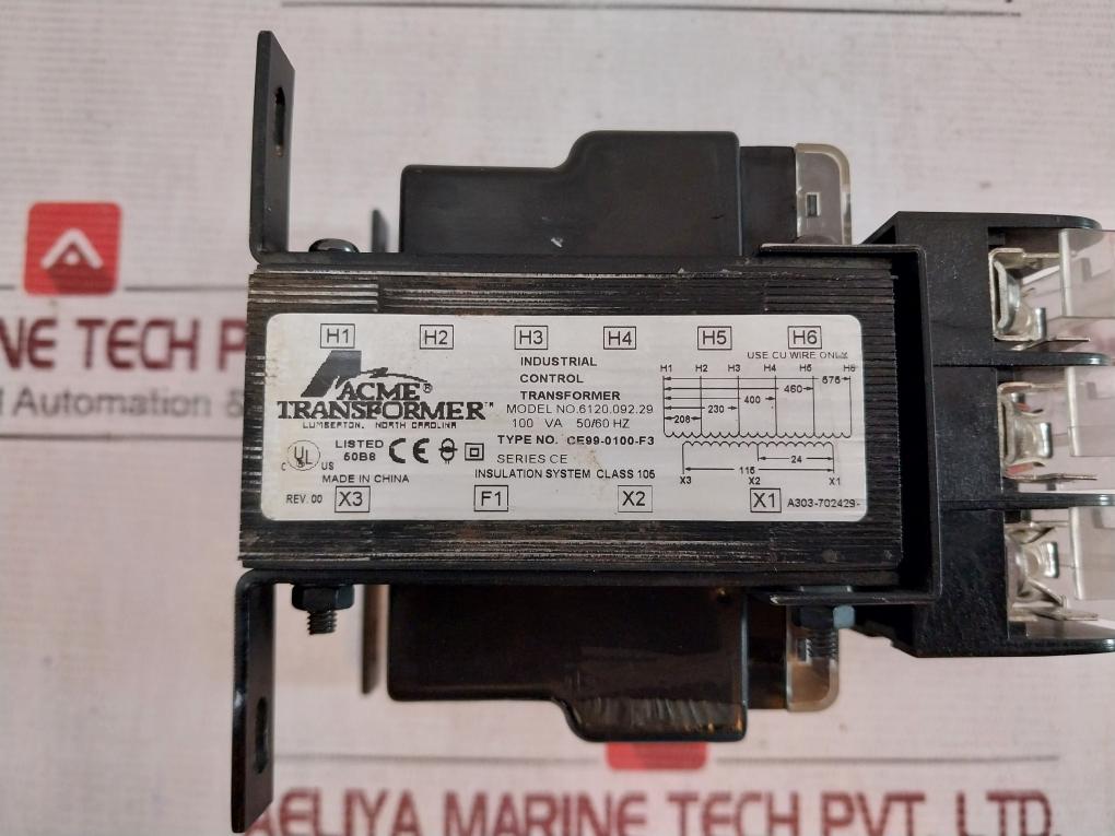 Acme Ce99-0100-f3 Industrial Control Transformer A303-702429 600V-30A A-701758