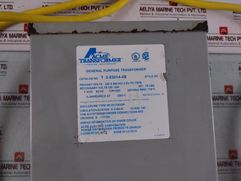 Acme Electric T 2-53014-4S Low Voltage Distribution Transformer Single Phase