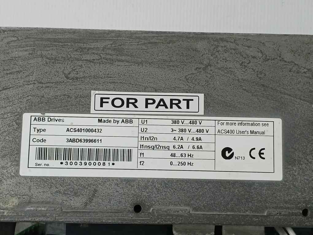 Acs401000432 Ac Drive Printed Control Circuit Board Rev R Abb