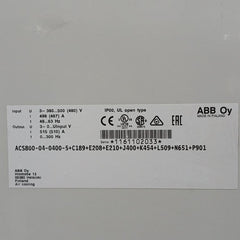 Acs800-04-0400-5+C189+E208+E210+J400+K454+L509+N651+P901 Vfd Frequency Drive Abb