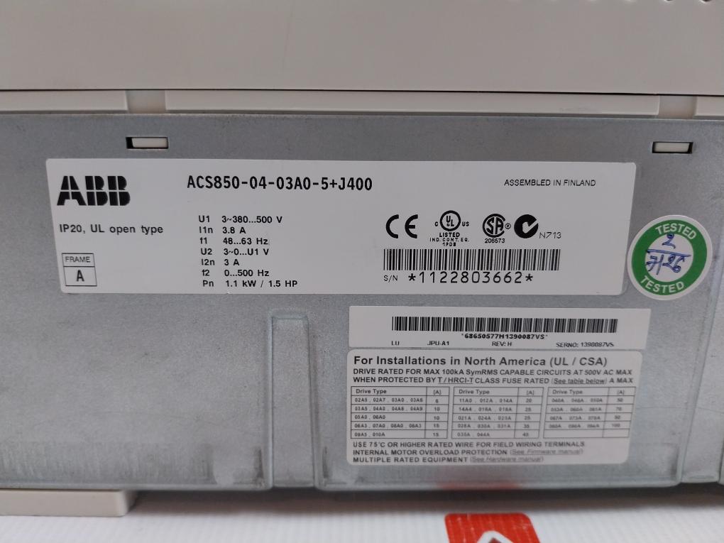 Acs850-04-03A0-5-Inverter-Ip20-Revision-B-48-63Hz-380-500V-Abb-208977-11