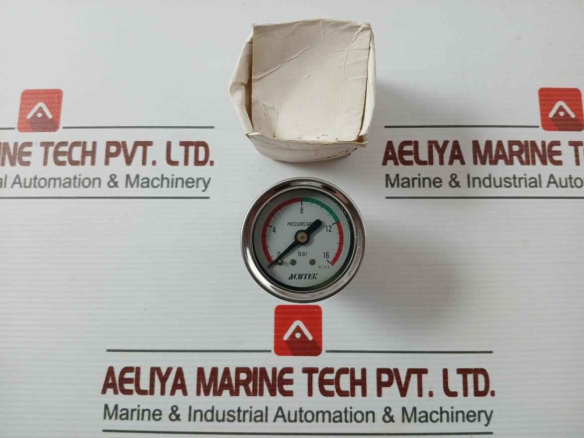 Acutek 62M4001 Pressure Gauge 0-16 Bar