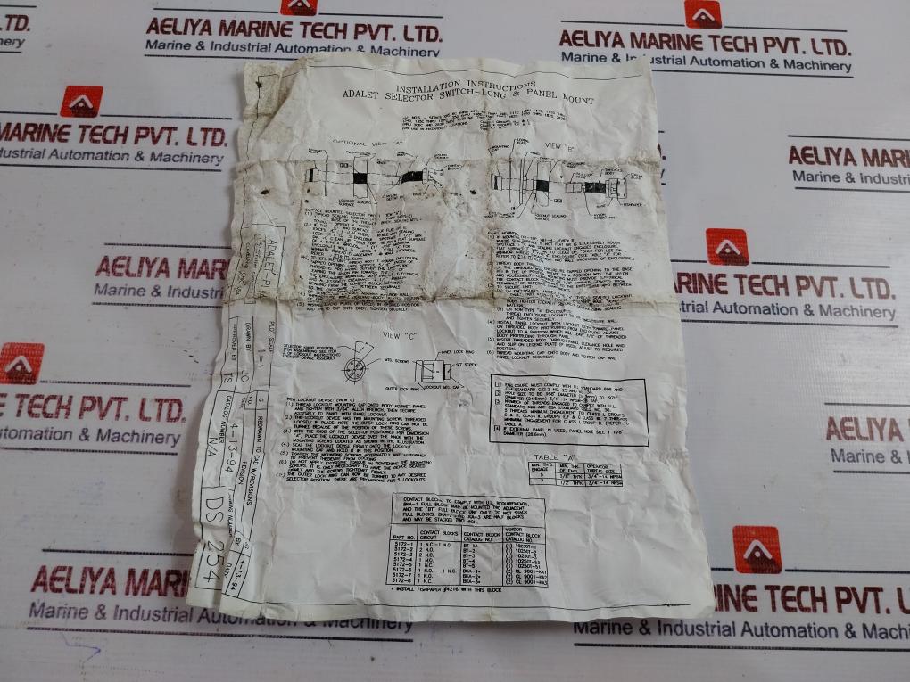 Adalet Xvhs Selector Switch-long & Panel Mount 5237-7