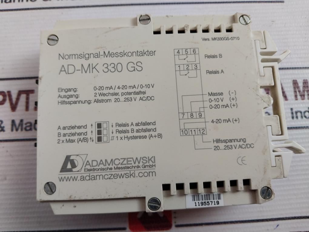 Adamczewski Ad-mk 330 Gs Standard Signal Measuring Contact