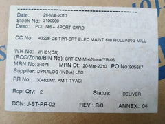 Adavantech Pcl-746+ 4 Port Rs232/422/485 Card Rev B1 01-3 W/ Driver Cd-rom