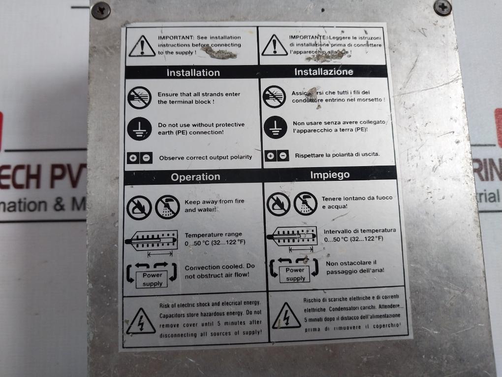 Adel Psm127A Industrial Din Rail Power Supply 90–260 Vac 50/60 Hz 12 Vdc 84W