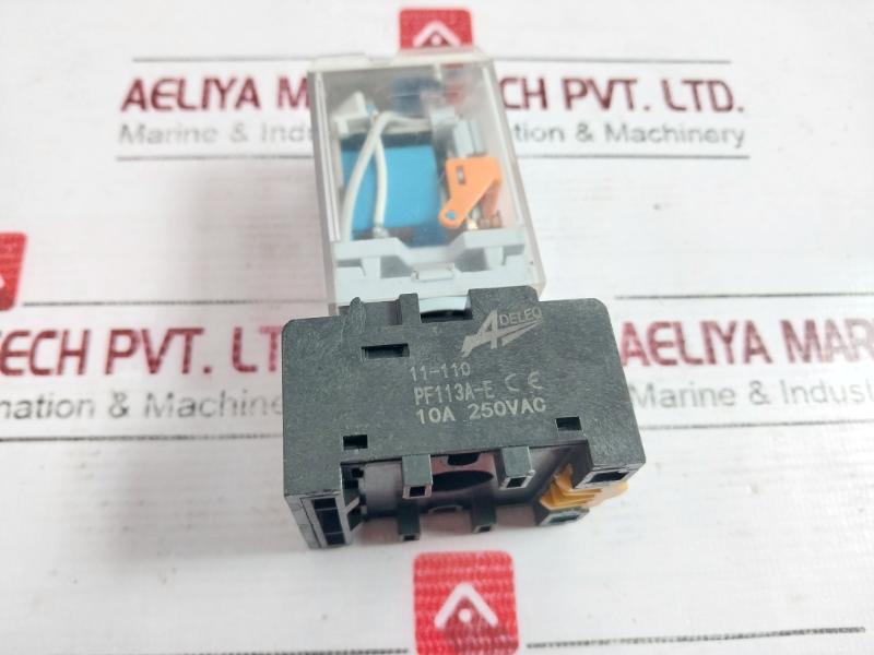 Adeleq 11-3480 Relay With Base 70.3 Pf113A-e 10A 11-110