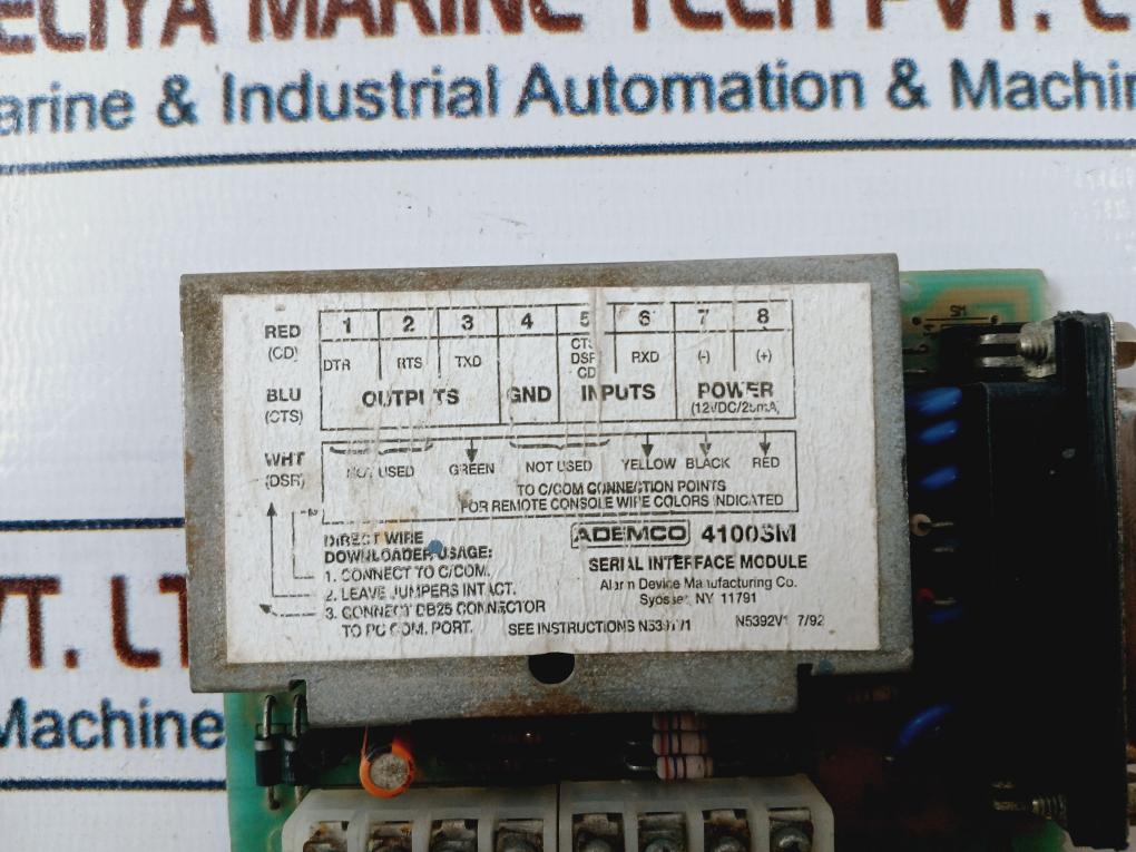 Ademco 4100Sm Serial Interface Module 12Vdc/25Ma