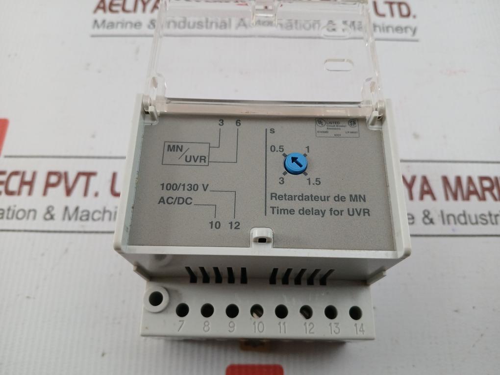 Adjustable Time Delay Relay For Uvr 33681 Merlin Gerin