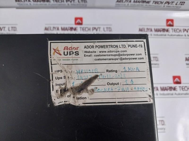 Ador Hf910B On-line Ups 1Kva 230Vac 50Hz Hp1101B