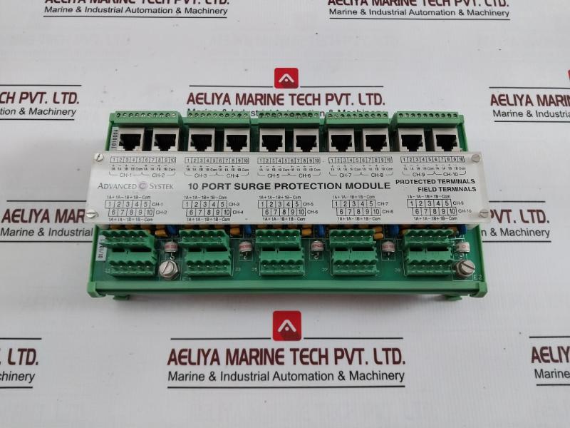 Advanced Systek 1131301 Surge Protection Module 10 Port Rev. 0 01/10-11 Esmt108