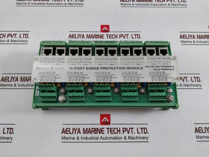 Advanced Systek 1131301 Surge Protection Module 10 Port Rev. 0 01/10-11 Esmt108