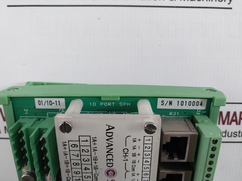 Advanced Systek 1131301 Surge Protection Module 10 Port Rev. 0 01/10-11 Esmt108