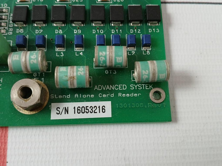 Advanced Systek 1301306 Stand Alone Card Reader Pcb Rev 1 24V
