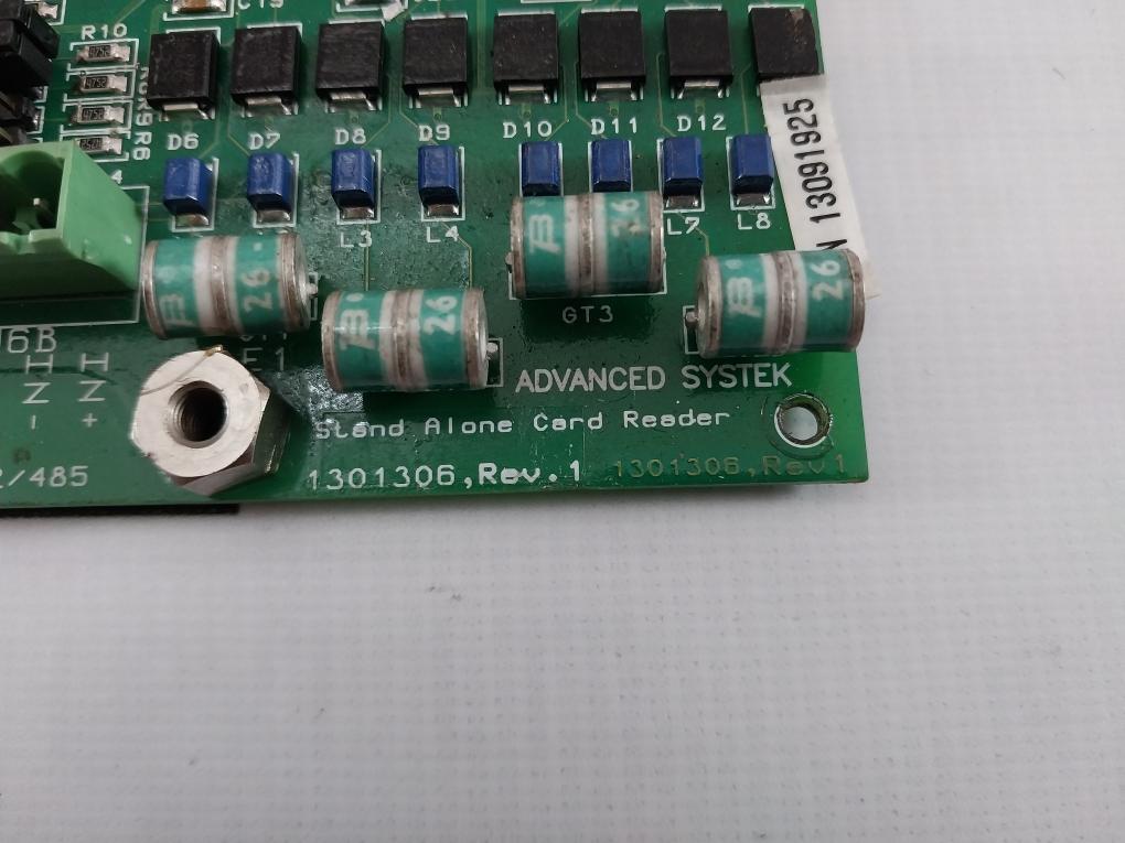 Advanced Systek 1301306 Stand Alone Card Reader Pcb Rev: 1 94V-0 -3-0-1