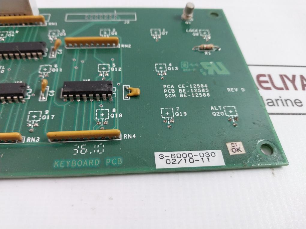 Advanced Systek 3-6000-030 Printed Circuit Board For Keyboard Rev. D