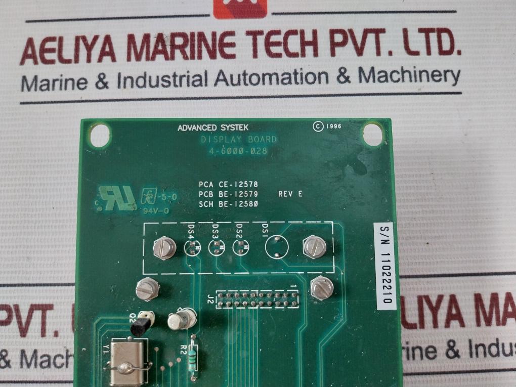 Advanced Systek 4-6000-028 Plc Display Board 94V-0 Rev.E